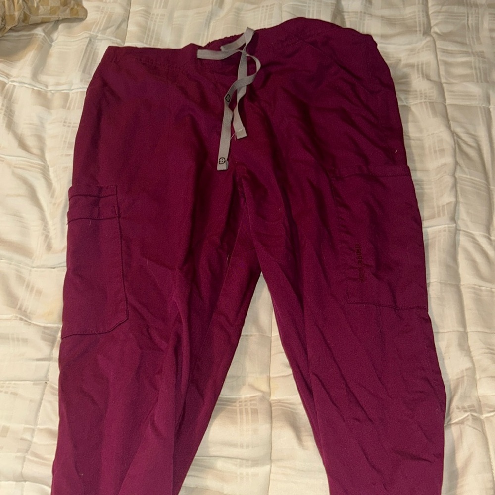 Wonder wink Maroon scrub pants